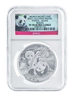 A China 2013 Panda Commemorative 1 Oz. Silver Proof