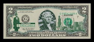 A Collection of Twenty-Five United States Colorized $2 Federal Reserve Notes