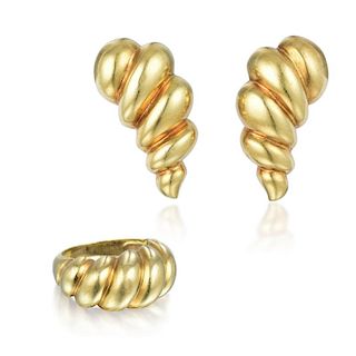 Tiffany & Co. Seashell Earrings and Ring Set