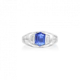Boucheron 1.73-Carat Unheated Burmese Sapphire and Diamond Ring