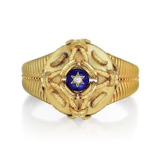 An Antique Diamond Gold Bracelet