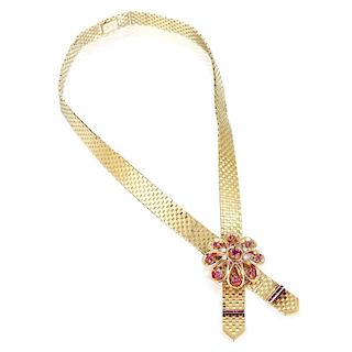 Tiffany & Co. Ruby and Diamond Necklace