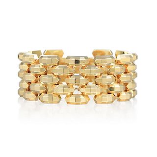 A Wide Gold Bracelet