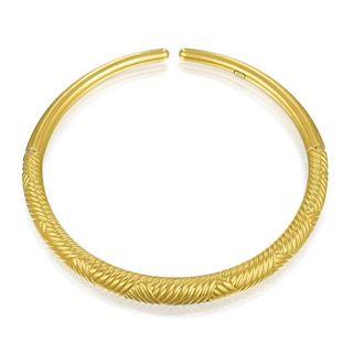Ilias Lalaounis Gold Choker Necklace