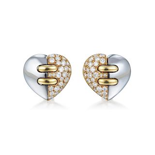 Bulgari Diamond Heart Earclips