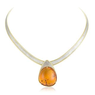 Silverhorn Gold and Amber Necklace