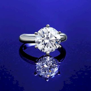 A 4.07-Carat Diamond Engagement Ring