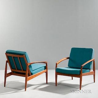 Two Kai Kristiansen Paper Knife Lounge Chairs