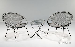 Two John Salterini Radar Chairs and a Table