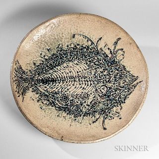 Hanson Studio Pottery Stoneware Fish Charger