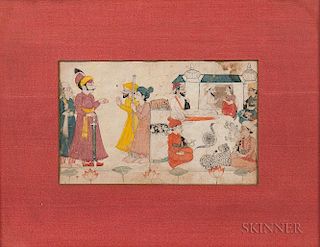 Miniature Painting Depicting a Gathering Scene 巴基斯坦小幅绘画 - 聚会