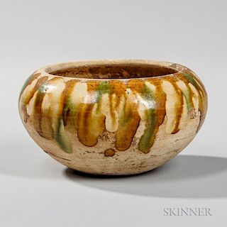 Sancai  -glazed Earthenware Alms Bowl 三彩陶碗
