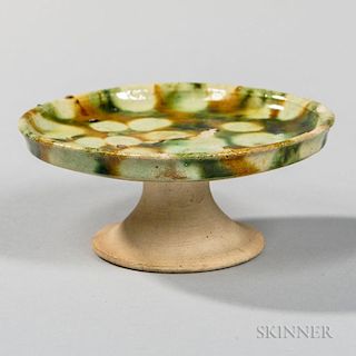 Sancai  -glazed Pottery Footed Dish 三彩脚盘