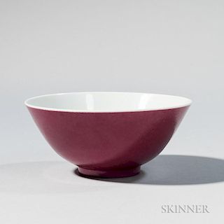 Ruby-backed White Porcelain Bowl 红宝石白瓷碗