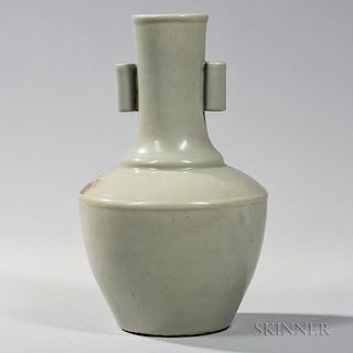 Celadon Vase with Tubular Ears 青瓷耳罐