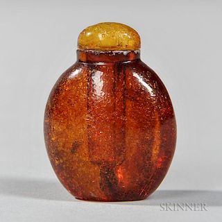 Amber Snuff Bottle 红宝石鼻烟壶