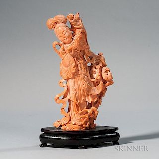 Coral Carving of a Woman 珊瑚雕女像