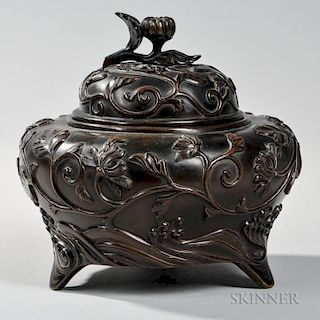 Bronze Tripod Covered Censer 三足铜香炉