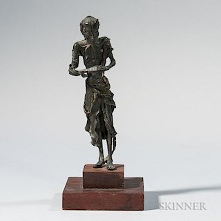 Cast Bronze Figure of an Acetic 铸铜人物像