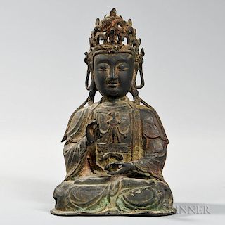 Bronze Figure of Guanyin 铜制观音像