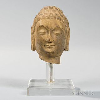 Stone Buddha Head 石制佛像头