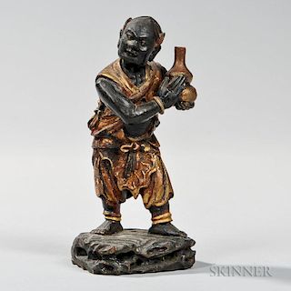 Lacquered Wood Figure of Sennin 日式漆器仙人像