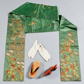 Obi, Geta   Sandals, and Socks 日式宽腰带，木屐，凉鞋和袜子