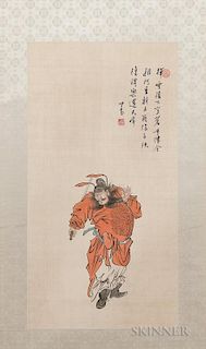 Painting Depicting a Warrior Officer 中国画 - 出征图