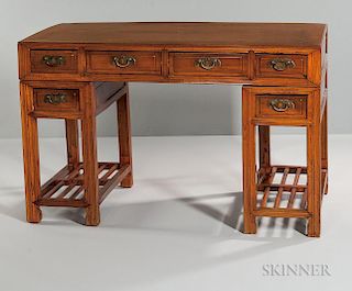 Hardwood Double-pedestal Desk 硬木写字台