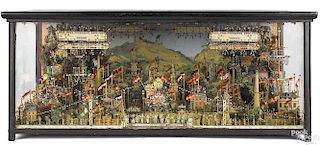 Large elaborate German town diorama