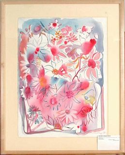 Becker, Elisabeth Maria, American, born in France 1942,(pink daisies),