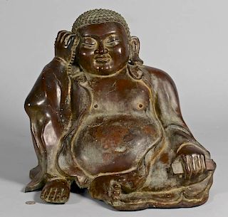 Large Asian Bronze Buddha Figure