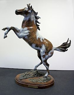 Larry Gay, "Powerful Grace" (Spotted horse sculpture),