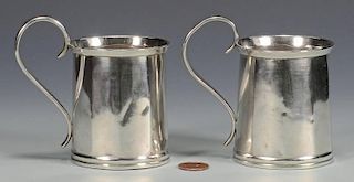 2 Clark TN Coin Silver Cups