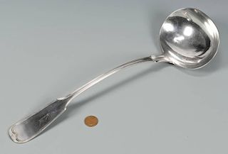 Klein Mississippi coin silver soup ladle