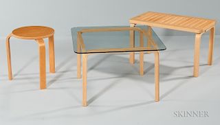 Alvar Aalto Bench, Stool, and Table