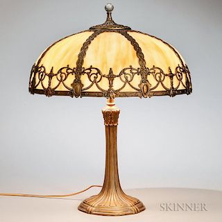 Metal Overlay Table Lamp