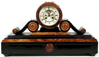 SAMUEL MARTI FRENCH CAUVERY MARBLE & ONYX CLOCK