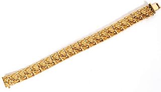 GOLD TONE COSTUME BRACELET MADE IN ITALY