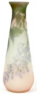 GALLE CAMEO GLASS VASE EARLY 20TH C.