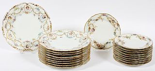 DRESDEN PORCELAIN LUNCHEON AND SALAD PLATES
