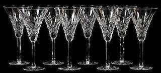 WATERFORD ASHBOURNE WATER GOBLETS EIGHT