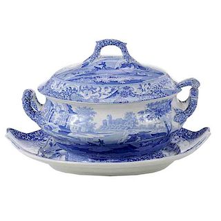 Spode Camilla Tureen and Underplate with Ladle