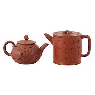 Two Yixing Export Pottery Teapots