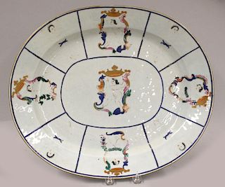 CHINESE EXPORT OVAL MEAT PLATTER