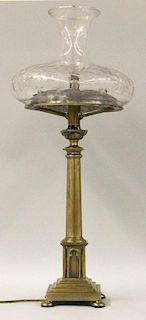 19TH C. GILT BRONZE SINUMBRA LAMP