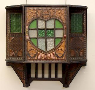 ARTS AND CRAFTS HANGING WALL CABINET
