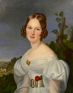 Portrait of Lady in White, Franz Stirnbrand