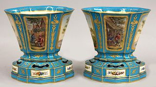 PAIR OF SEVRES TABLE PLANTERS