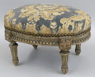 PETITE FRENCH LOUIS-XVI PAINTED FOOTSTOOL